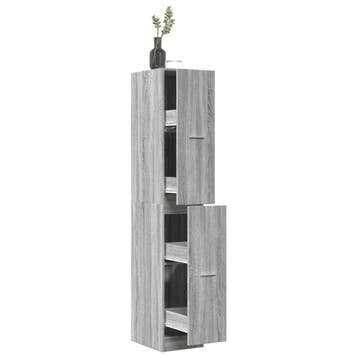 vidaXL Apothekerskast 30x41x174,5 cm bewerkt hout grijs, Verzenden, Nieuw