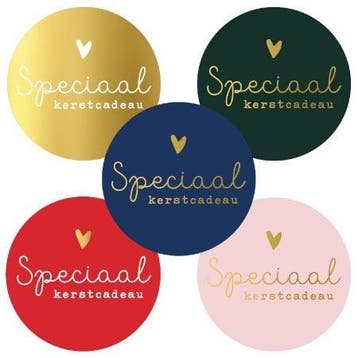5x Sticker  Speciaal  kerstcadeau (Small Business), Ophalen of Verzenden, Nieuw