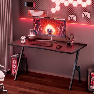 Gaming bureau - Gaming desk - Gaming tafel - 100x50 cm - Zwa, Verzenden, Nieuw