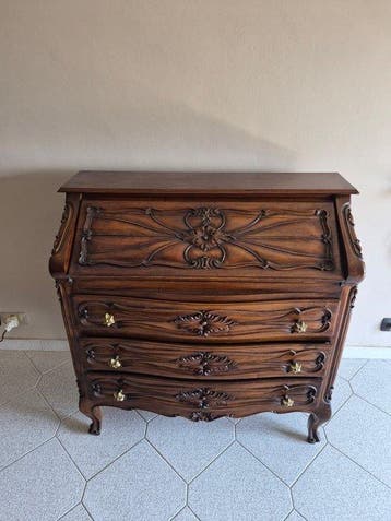 Bureau plat - Noyer, Bois - écritoire ancien, Antiquités & Art