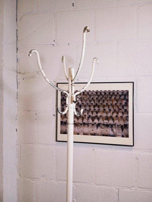 Kapstok - Oud ziekenhuishangar - Staal, Antiek en Kunst, Antiek | Wandborden en Tegels