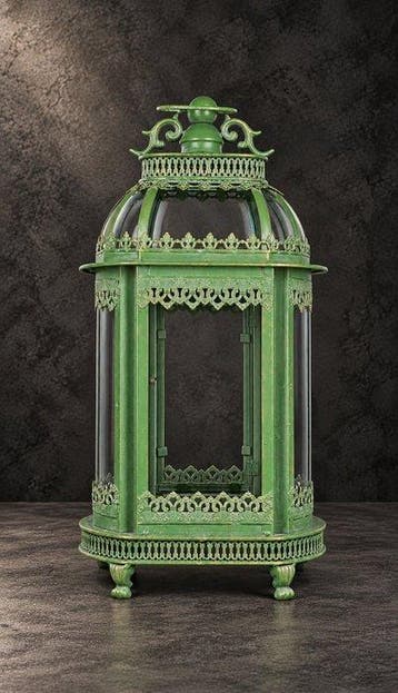 Lantaarn - Glas, Metaal - Kleine groene lantaarn