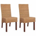 Eetkamerstoelen Rattan Bruin | Retour Deal 73% Korting, Verzenden