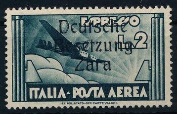 Duitse Rijk - Bezetting van Zara 1943 - Vliegpostzegel 2