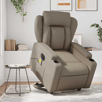 vidaXL Sta-op-massagestoel elektrisch kunstleer, Verzenden, Nieuw