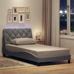 vidaXL Bedframe met LED zonder matras stof 100x200 cm, Verzenden, Nieuw
