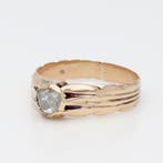 Bague - 14 carats Or jaune Diamant (Naturelle), Bijoux, Sacs & Beauté, Bagues