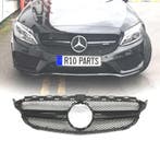 GRILLE MERCEDES W205 14-18 LOOK AMG C63 CAMÉRA NOIR BRILLANT, Verzenden