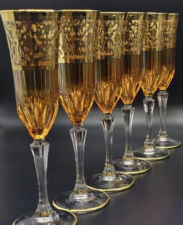 ISMIE LUX - Drinkservies (6) - luxe amber sieraden in goud -