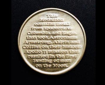 Apollo 11 - 50 Anniversary Medallion - Blended with Flown