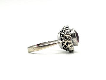 Ring - 18 karaat Witgoud - 1.50ct. tw. Robijn - Diamant, Nieuw