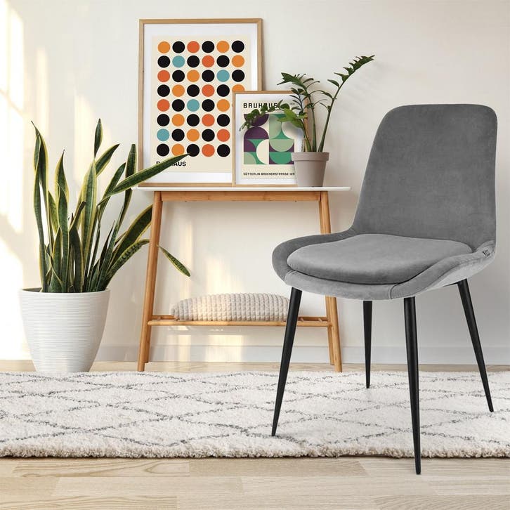 Direct leverbaar | Eetkamerstoel velvet grijs | Aanbieding, Maison & Meubles, Chaises, Envoi