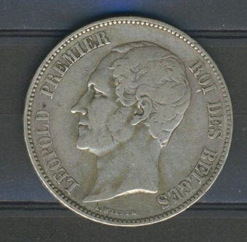 België. Leopold I. 5 Francs 1849 (Zonder minimumprijs)
