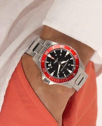 Hamilton - Khaki Navy Scuba Auto - H82405130 Red Bezel, Nieuw