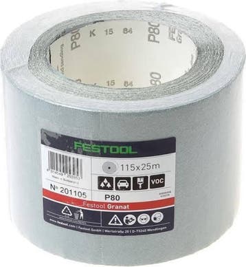 Festool Schuurrol Granat 115x25m P150 GR (201108), Bricolage & Construction, Verzenden