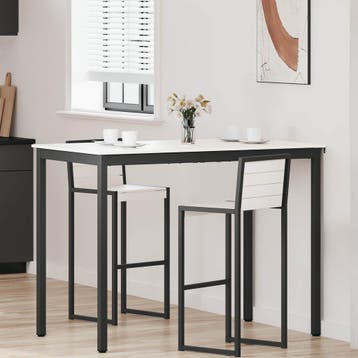 vidaXL Bartafel Wit 140 x 80 x 105 cm Massief grenenhout, Verzenden, Nieuw