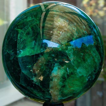 Fluoriet Fine polished green fluorite large Quality sphere -