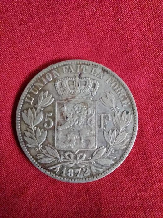 België. Leopold II. 5 Francs 1872 (Zonder minimumprijs), Postzegels en Munten, Munten | Europa | Niet-Euromunten