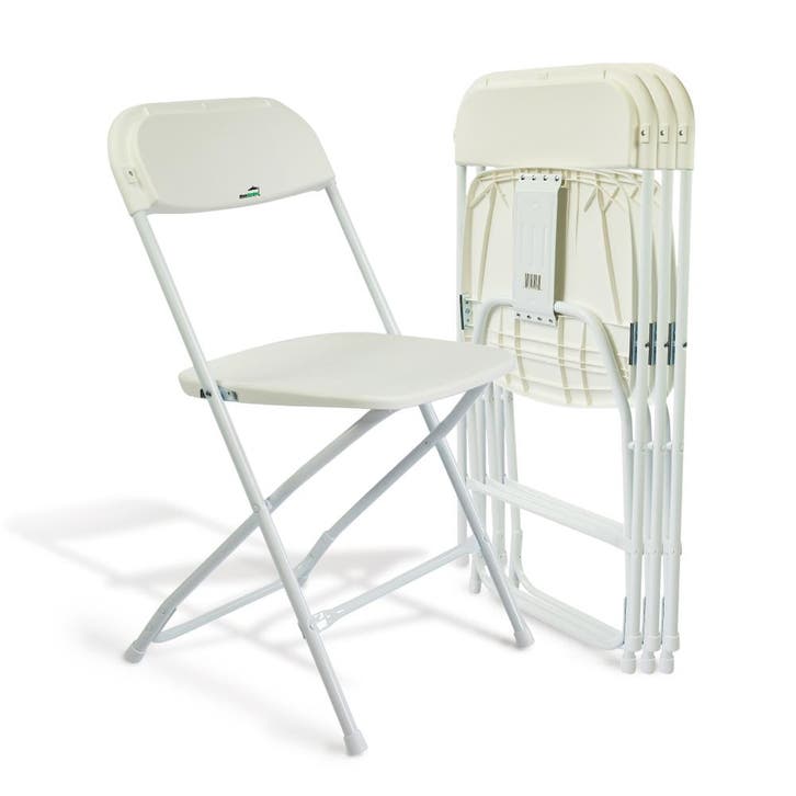 MaxxGarden Klapstoelen set - 4 x vouwstoel - Wit (Tuin), Jardin & Terrasse, Chaises longues, Enlèvement ou Envoi