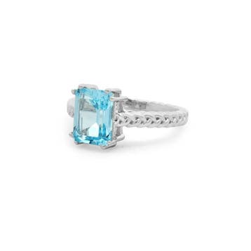 Zonder minimumprijs - Ring Zilver - 2.60ct. tw. Topaas -