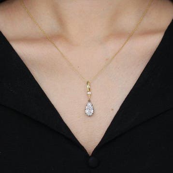 Hanger - 14 karaat Geel goud, Witgoud - 2.49ct. tw. Diamant