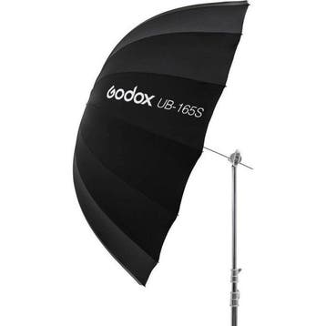Godox UB-165S Parabolische Paraplu Zwart/Zilver (165cm), Nieuw