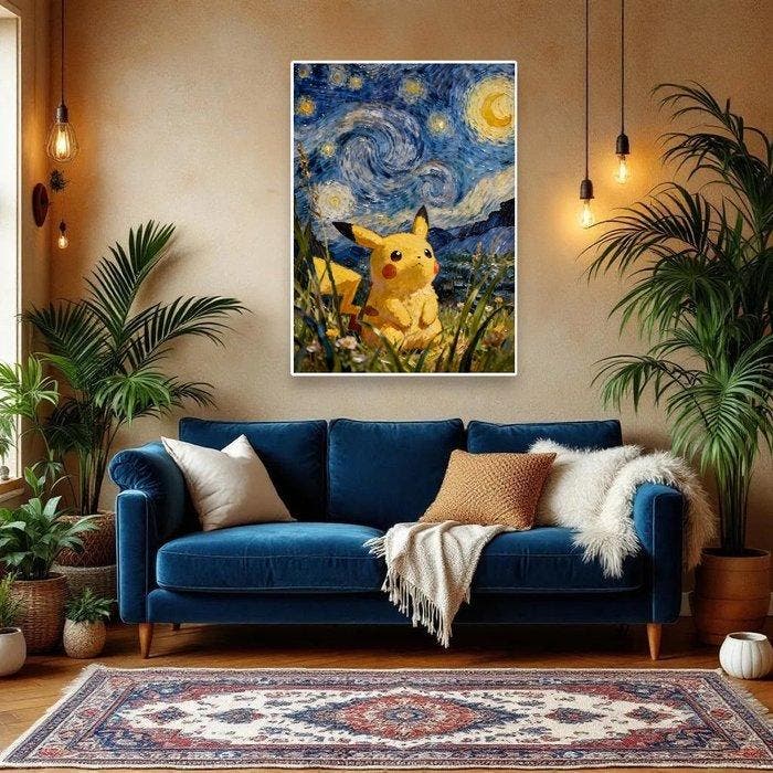 AT9 - [Canvas XL] Golden Night Pikachu – Starry Tribute, Games en Spelcomputers, Spelcomputers | Overige Accessoires
