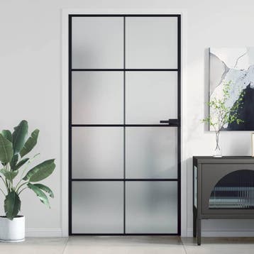 vidaXL Binnendeur smal 102,5x201,5 cm gehard glas en, Verzenden