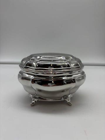 Boîte/pot à thé - Argent 925 - Argent anglais antique, Antiquités & Art