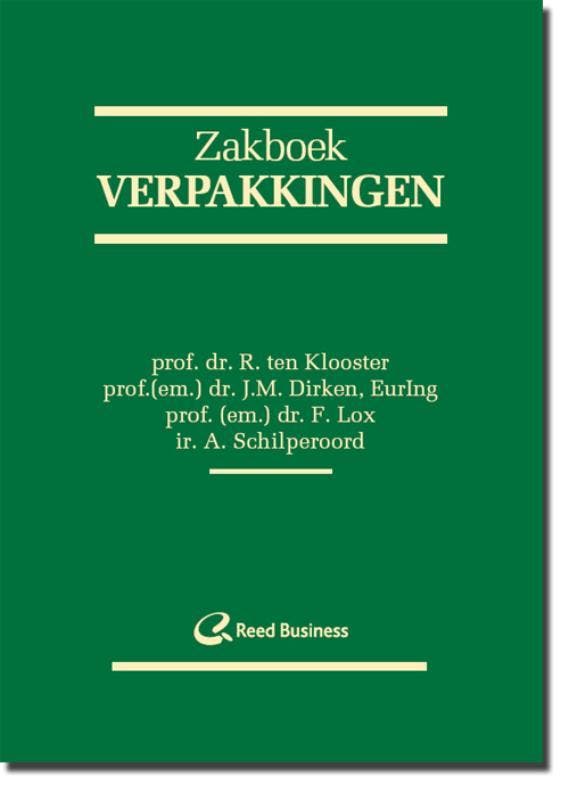 Zakboek Verpakkingen 9789062286058 R. ten Klooster, Boeken, Economie, Management en Marketing, Gelezen, Verzenden