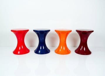 Tabouret - Plastique - Quatre tabourets rétro (Tam Tam
