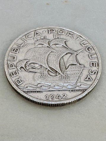 Portugal. 10 escudos 1942 (Zonder minimumprijs)