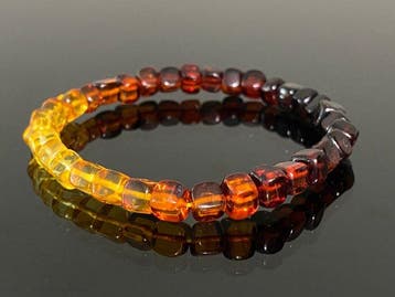 Amber Rainbow - Baltisch Amber Ombre Armband - Van