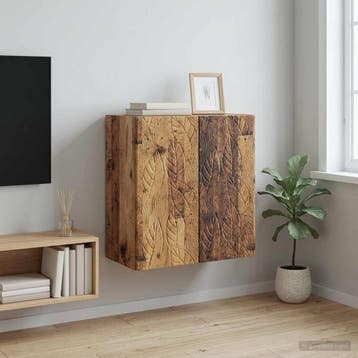 vidaXL Wandkast 59 x 31 x 60 cm Bewerkt hout Oud hout, Verzenden