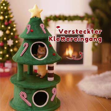 COMHOMA Krabpaal 135 cm hoog in kerstboomdesign, kattenboom, Verzenden, Nieuw