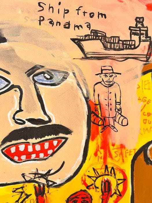 Malo - 2 Tons - like basquiat, Antiek en Kunst, Kunst | Schilderijen | Modern