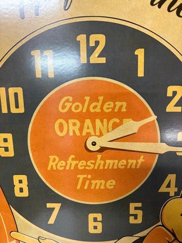 XXL Emaille reclamebord – Whistle Orange Refreshment – Rond