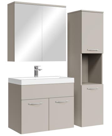 Badkamermeubel Set Montreal 60 cm - Beige, Maison & Meubles, Verzenden