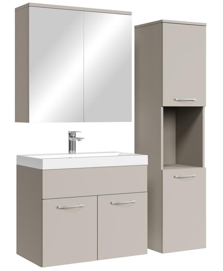 Badkamermeubel Set Montreal 60 cm - Beige, Huis en Inrichting, Badkamer | Badkamermeubels, Nieuw, Verzenden