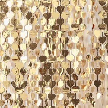 Gouden Hangdecoratie Hartjes 1m, Hobby en Vrije tijd, Feestartikelen, Verzenden, Nieuw
