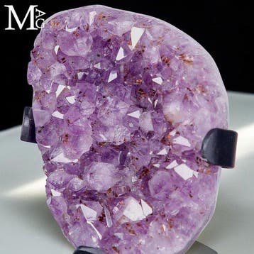 Stralende dieppaarse amethist drusy-geode - Sprankelende, Verzamelen