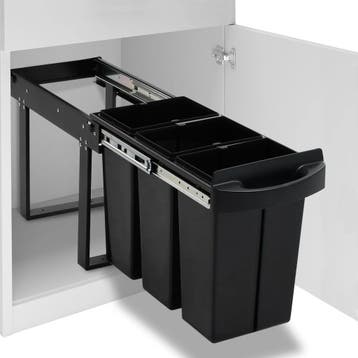 vidaXL Inbouwprullenbak uittrekbaar soft-close 36 L, Verzenden