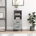 vidaXL Dressoir 34,5x34x90 cm bewerkt hout betongrijs, Huis en Inrichting, Kasten | Dressoirs, Verzenden, Nieuw