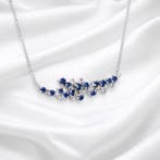 Sans prix de réserve - Collier Plaqué or Saphir - Topaze -