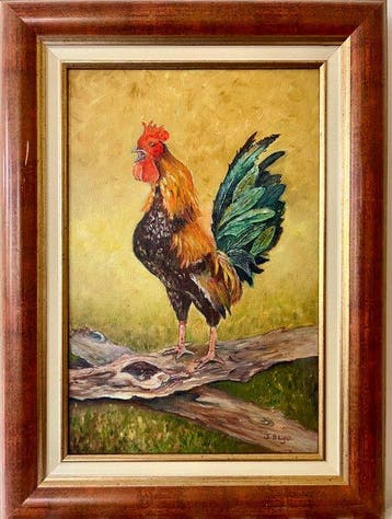 Jacqueline Beyer (XX) - Le réveil du coq, Antiek en Kunst