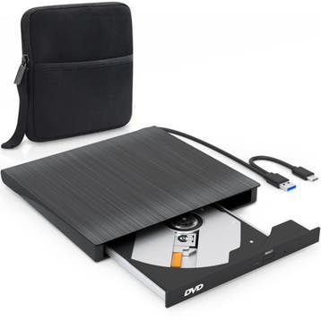 Strex Externe DVD Speler En Brander - Met Hoes - USB 3.0, Verzenden