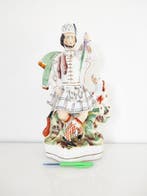 Figuur - Ecossais et son chien de chasse - 37 cm - Aardewerk