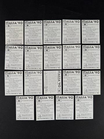 1990 Panini Italia 90 World Cup, - Cecoslovacchia: complete, Nieuw
