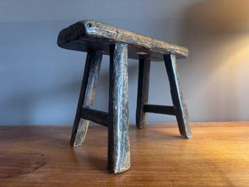 Kruk (2) - Eik - Paar antieke banken, Antiek en Kunst