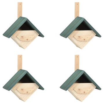 vidaXL Vogelhuisjes 4 st 24x16x30 cm vurenhout, Verzenden